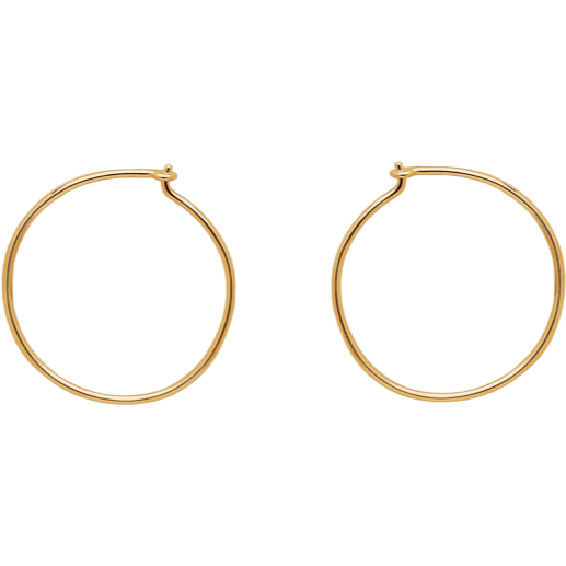 Alice Hoops in Gold - Corail Blanc