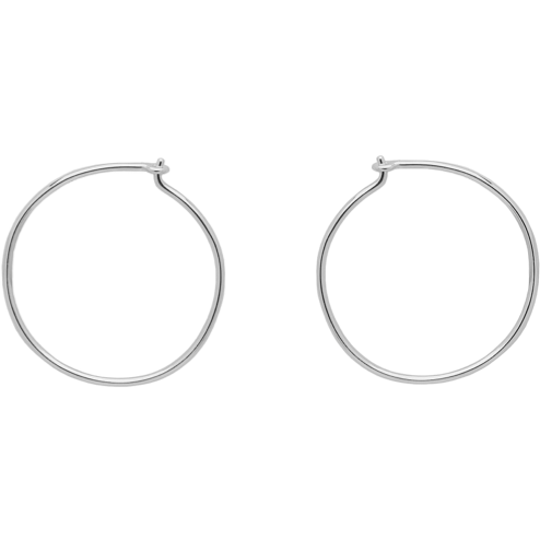 Alice Hoops in Silver - Corail Blanc
