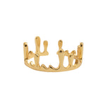 Water Drop Ring in Gold - Corail Blanc