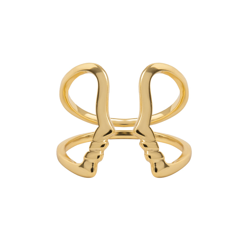Art Deco Ring in Gold - Corail Blanc