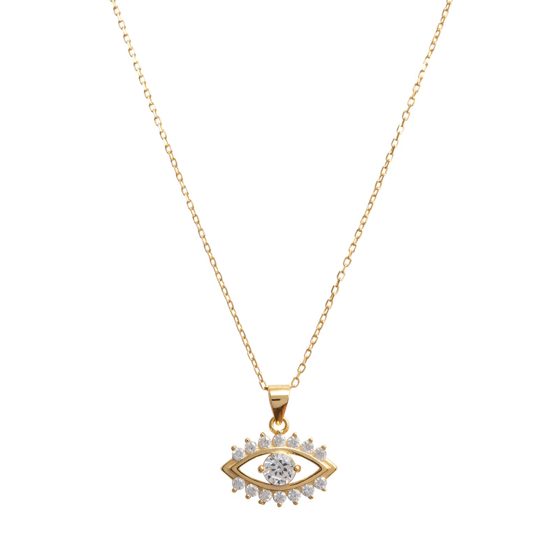 Evil Eye Necklace in Gold - Corail Blanc