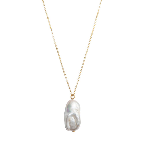 Pearl Drop Necklace in Gold - Corail Blanc