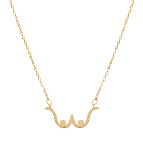 Goddess Necklace in Gold - Corail Blanc