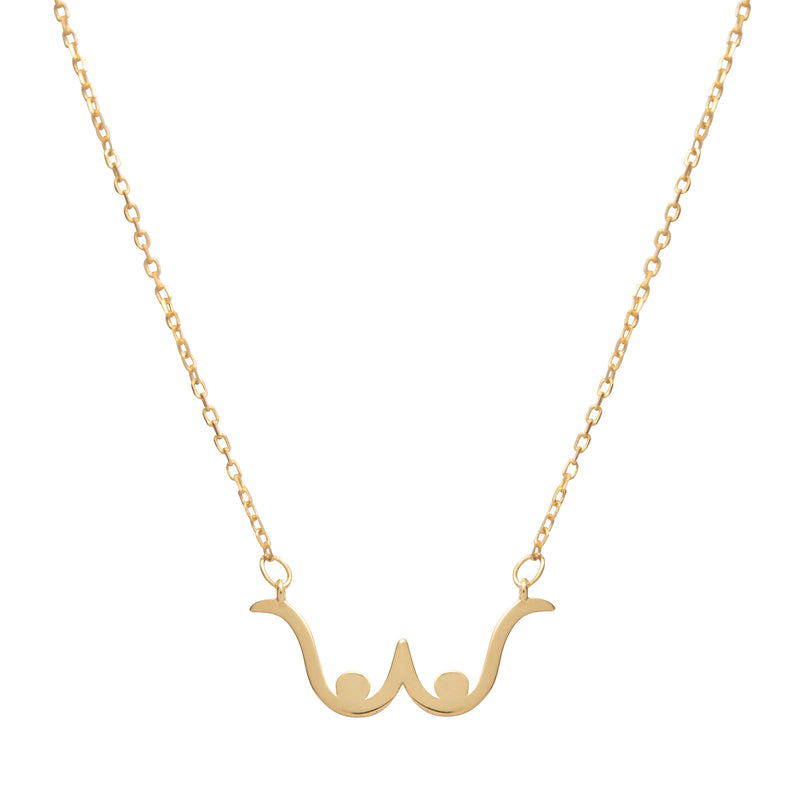 Goddess Necklace in Gold - Corail Blanc