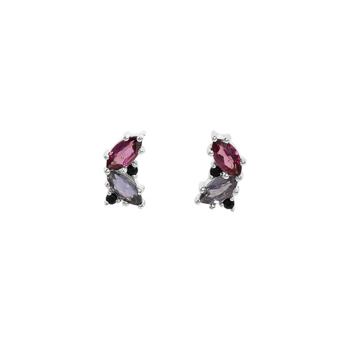 Orion Studs in Silver - Corail Blanc