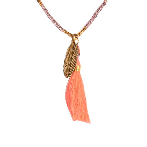 Canggu Necklace in Orange - Corail Blanc