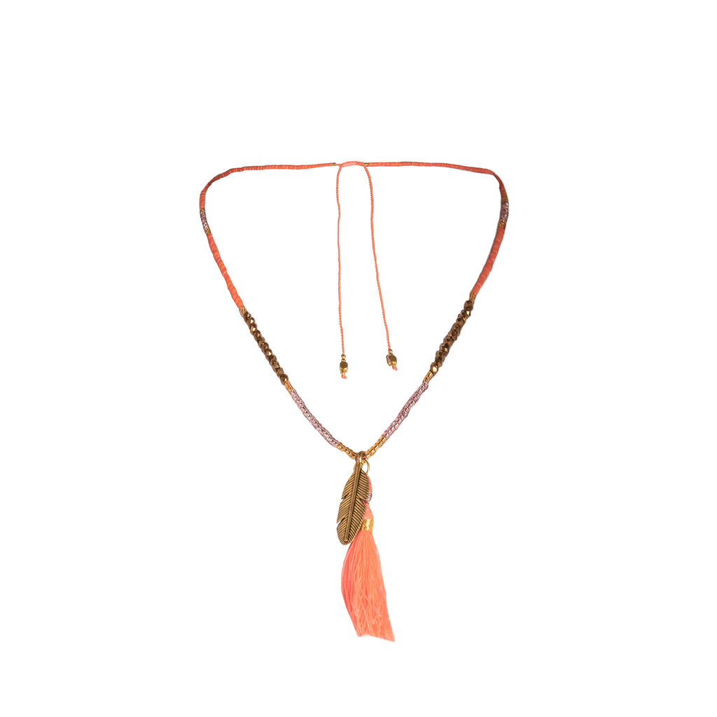 Canggu Necklace in Orange - Corail Blanc