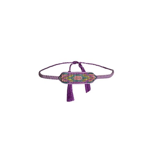 Purple Beaded I Bracelet - Corail Blanc