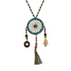 Bali Dreamcatcher Necklace in Turquoise - Corail Blanc