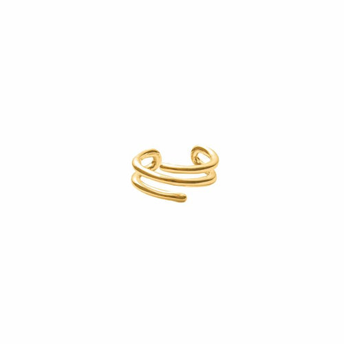 Spiral Ear-cuff in Gold - Corail Blanc