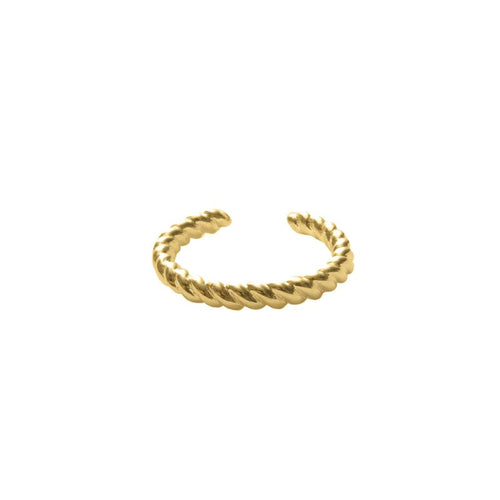 Twisted Ear-cuff in Gold - Corail Blanc