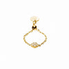 Pavé Chain Ring in Gold - Corail Blanc