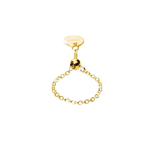 Stacker Chain Ring in Gold - Corail Blanc