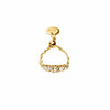 Crystal Chain Ring in Gold - Corail Blanc
