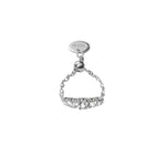 Crystal Chain Ring in Silver - Corail Blanc