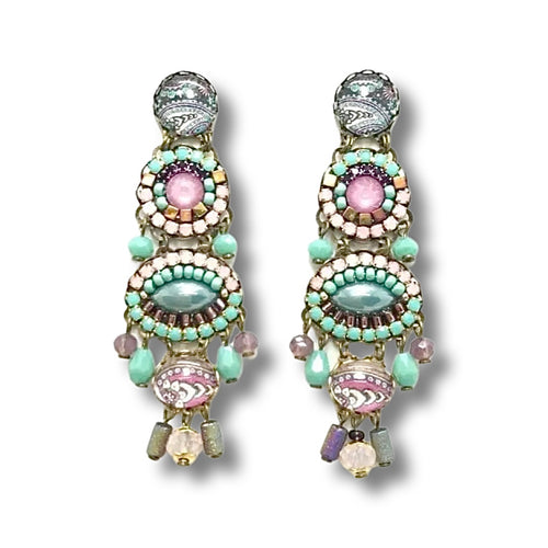 Magenta Earrings - Corail Blanc