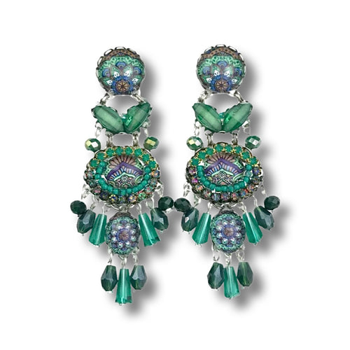 Emerald Earrings - Corail Blanc