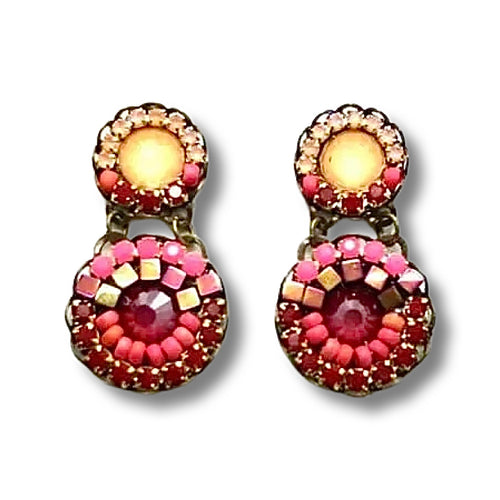 Red velvet Earrings - Corail Blanc