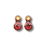 Red velvet Earrings - Corail Blanc