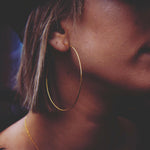 Nalie oversized Hoops in Silver - Corail Blanc