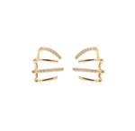 Claw Studs in Gold - Corail Blanc