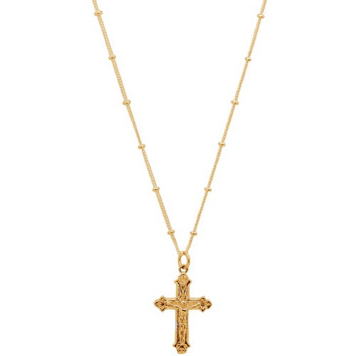 Mary Cross Pendant in Gold - Corail Blanc
