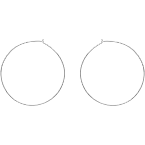 Nalie oversized Hoops in Silver - Corail Blanc