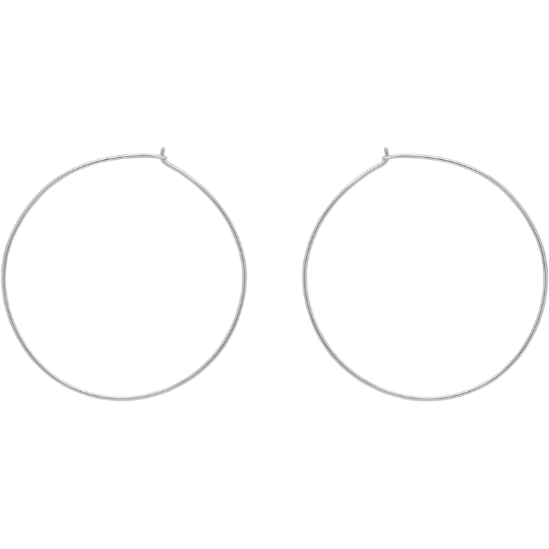 Nalie oversized Hoops in Silver - Corail Blanc