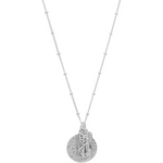 Romy Double Pendant in Silver - Corail Blanc