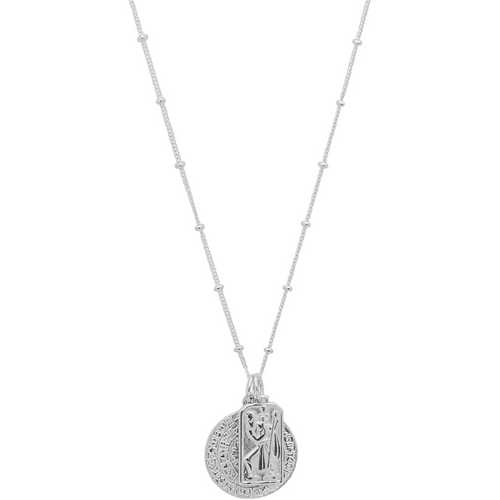Romy Double Pendant in Silver - Corail Blanc