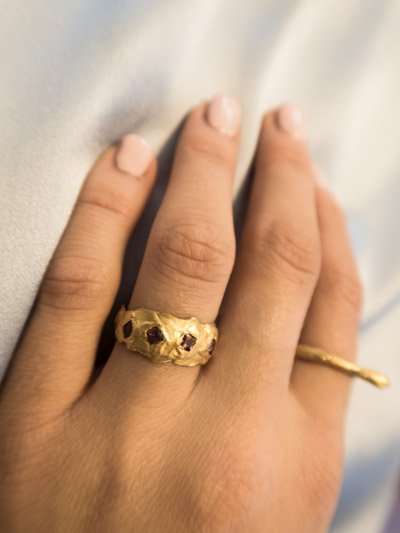 Libra Ring - Corail Blanc