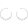 Valentina Hoop Earrings in Silver - Corail Blanc