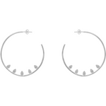 Valentina Hoop Earrings in Silver - Corail Blanc