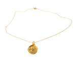 Owl Coin Pendant in Gold - Corail Blanc
