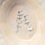 Biwa Earrings in Silver - Corail Blanc
