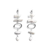 Biwa Earrings in Silver - Corail Blanc