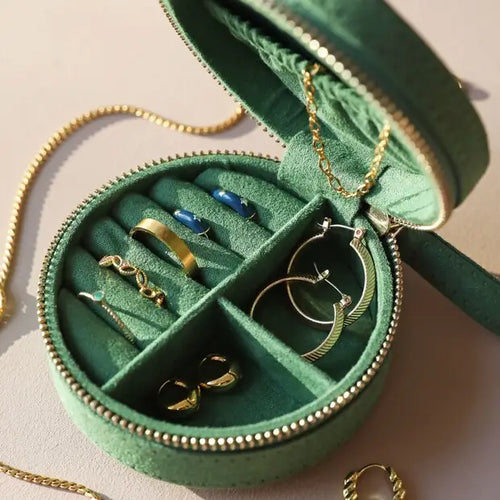 Sun & Moon Jewelry Box in Green - Corail Blanc