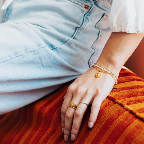 Colette Bracelet in Gold - Corail Blanc