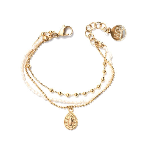 Colette Bracelet in Gold - Corail Blanc