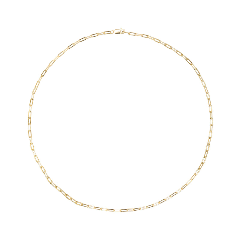 Mini Paperclip Chain in Gold - Corail Blanc