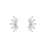 Stardust Studs in Silver - Corail Blanc