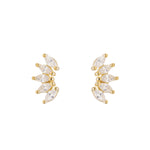 Stardust Studs in Gold - Corail Blanc