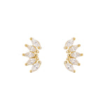 Stardust Studs in Gold - Corail Blanc