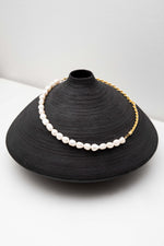 Pearl demi Rope Chain Necklace - Corail Blanc