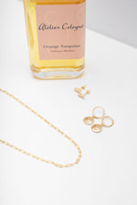 Mini Paperclip Chain in Gold - Corail Blanc