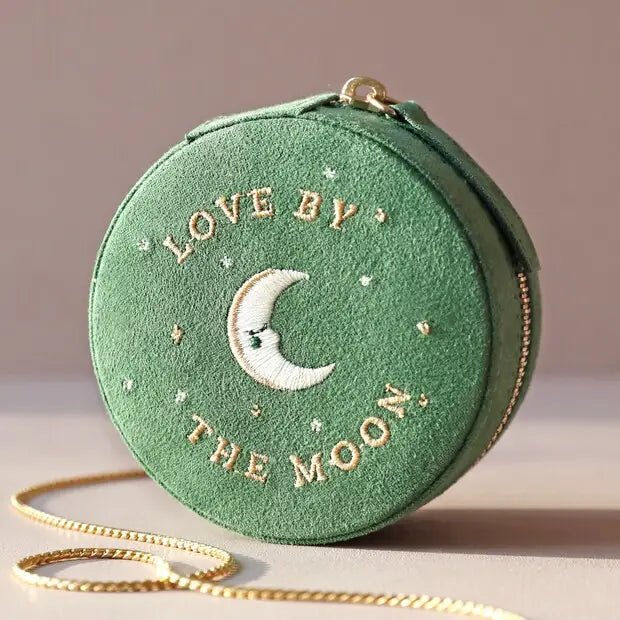 Sun & Moon Jewelry Box in Green - Corail Blanc