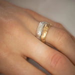 Nebula Gold Ring - Corail Blanc