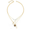 Lotus Necklace in Gold - Corail Blanc