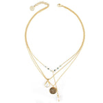 Lotus Necklace in Gold - Corail Blanc