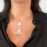Nazar Pendant Necklace in Silver - Corail Blanc